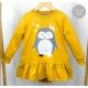 Mon Petit Bonbon Invierno Vestido bebé niña Felpa Pingüino