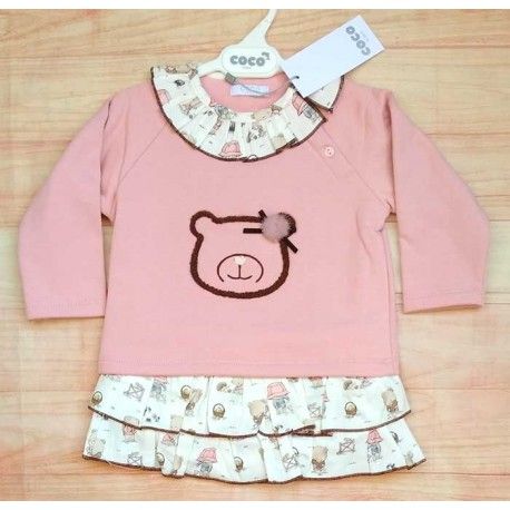 Coco Acqua Winter Baby Girl Pink Set Bear