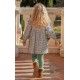 Coco Acqua Invierno Vestido niña Cuadritos Verdes