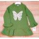 Blanca Valiente Invierno Vestido niña Felpa Mariposa