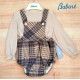 Babiné Invierno Conjunto bebé niño Beige y Peto Cuadros