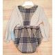 Babiné Invierno Conjunto bebé niño Beige y Peto Cuadros