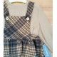 Babiné Invierno Conjunto bebé niño Beige y Peto Cuadros