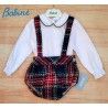 Babiné Invierno Conjunto bebé niño Blanco y Cuadros de Colores