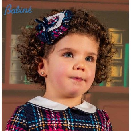 Babiné Winter Girl Pin White and Squares