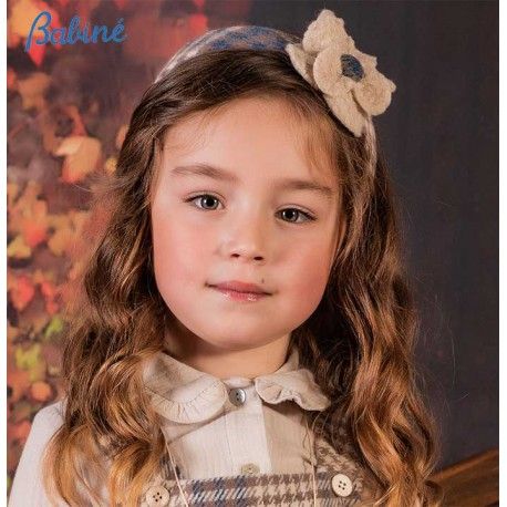 Babiné Winter Girl Squared Headband with Flower