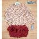 Babiné Invierno Conjunto niña Perritos Burdeos