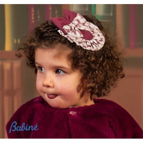 Babiné Invierno Pinza niña Burdeos Perritos