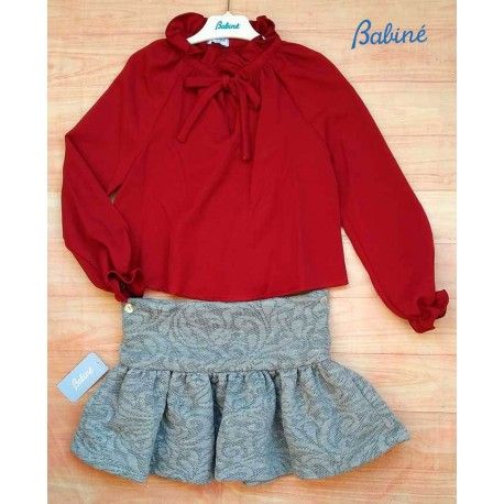 Babiné Invierno Conjunto niña Grante y Gris