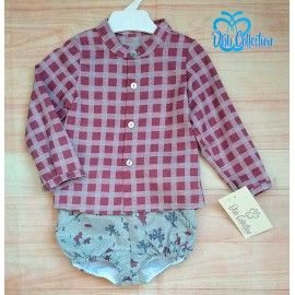 DBB Collection Invierno Conjunto bebé niño Gris Estampado Cuadros