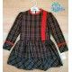 DBB Collection Winter Girl Navy and Red Dress Low Waist