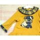 Blanca Valiente Invierno Conjunto bebé niña Mostaza Perrito