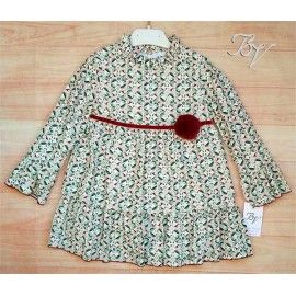 Blanca Valiente Invierno Vestido niña Pájaros