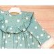 Blanca Valiente Invierno Vestido bebé niña Verde Agua Topos