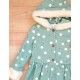 Blanca Valiente Invierno Vestido niña Verde Agua Topos