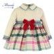 Miranda Winter Baby Girl Beige Dress with Squares