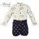 Miranda Invierno Conjunto bebé niño Blanco y Marino Estrellas
