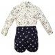 Miranda Winter Baby Boy White and Navy Set Stars