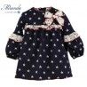 Miranda Winter Baby Girl Navy Dress Stars