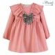 Miranda Winter Baby Girl Pink Dress with Printed Tie