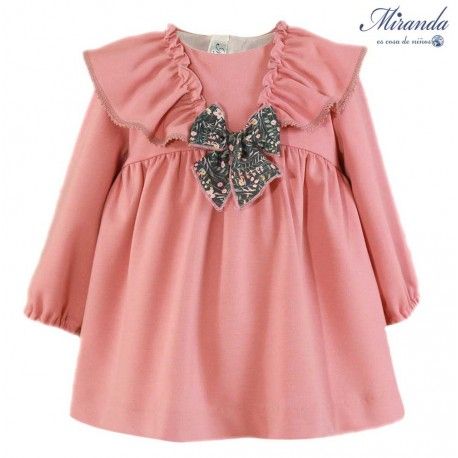 Miranda Invierno Vestido bebé niña Rosa Lazo Flores