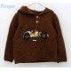 Foque Invierno Jersey niño Marrón Coche Vintage