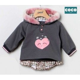 Coco Acqua Invierno Conjunto bebé niña Corazón Rosa