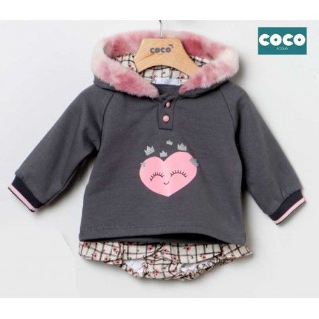 Coco Acqua Invierno Conjunto bebé niña Corazón Rosa