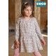 Coco Acqua Winter Girl Dress Squares and Flowers