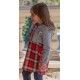 Coco Acqua Invierno Vestido niña Felpa Gris y Cuadros