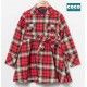 Coco Acqua Invierno Vestido niña Camisero Cuadros Rojos