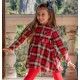 Coco Acqua Invierno Vestido niña Camisero Cuadros Rojos