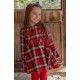 Coco Acqua Invierno Vestido niña Camisero Cuadros Rojos