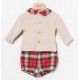 Coco Acqua Invierno Conjunto bebé niño Dino Cuadros Rojos
