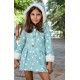 Blanca Valiente Invierno Vestido niña Verde Agua Topos