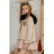 Mon Petit Bonbon Winter Girl Beige Dress with Patch