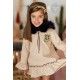 Mon Petit Bonbon Winter Baby Girl Beige Dress with Patch