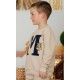 Mon Petit Bonbon Invierno Sudadera niño Beige Parche