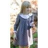 Eve Children Invierno Vestido niña Gris Estampado con Cuello Blanco