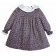 Eve Children Invierno Vestido niña Gris Estampado con Cuello Blanco