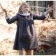 Eve Children Winter Girl Gray Printed Dress White Collar
