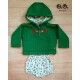 Jose Varon Winter Baby Boy Green Set Hens