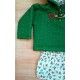 Jose Varon Winter Baby Boy Green Set Hens