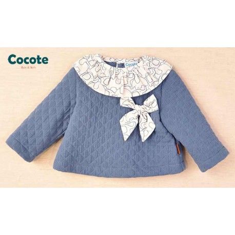 Cocote Winter Baby Girl Blue Sweatshirt Elephants