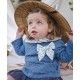 Cocote Invierno Sudadera bebé niña Azul Elefantes