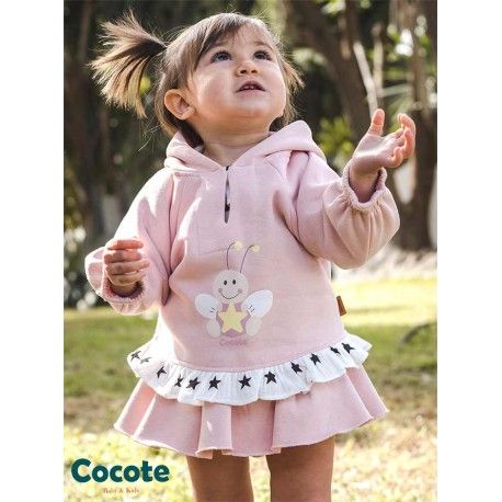 Cocote Winter Baby Girl Pink Set with Stars