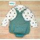Cocote Winter Baby Boy Set Stars with Green Romper