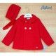 Babiné Invierno Trenca bebé niña Muflón Rojo