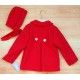 Babiné Invierno Trenca bebé niña Muflón Rojo