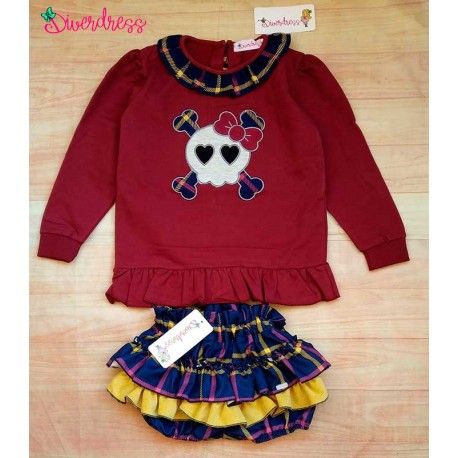 DiverDress Invierno Conjunto niña Skull Bombacho